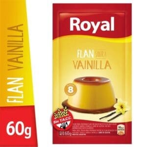 Royal - Flan de Vainilla Sobre 60gr - 6 Unidades