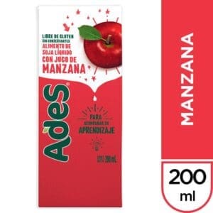 Ades - Jugo de Soja Manzana Tétrabrik 200ml - 3 Unidades