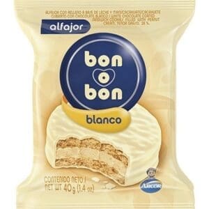 Bon o Bon - Alfajor Blanco 40gr - 6 Unidades