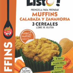 123 Listo - Premezcla para Muffins Calabaza y Zanahoria 123 Listo 300gr Sin Tacc