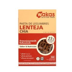 Wakas - Fideos para Celiacos Lenteja-Chia 250gr