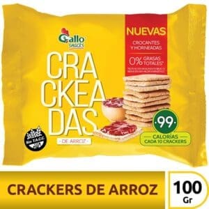 Arroz - Snack de Arroz Crackeadas 100gr - 3 Unidades
