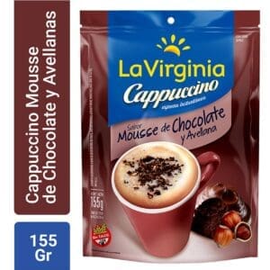 La Virginia - Capuccino Instantáneo Mousse de Chocolate y Avellanas Paquete 155gr