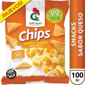 Gallo - Snack Chips Sabor Queso 100gr - 3 Unidades