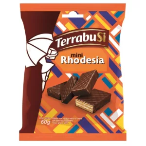Terrabusi - Rhodesia Mini Oblea Rellena Bañada Chocolate Bolsa 60gr