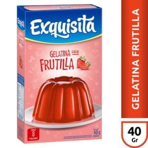 Exquisita - Gelatina Frutilla Caja 40gr - 3 Unidades
