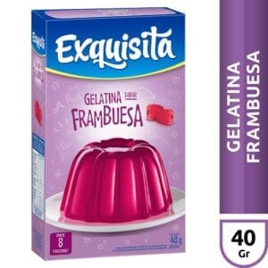 Exquisita - Gelatina Frambuesa Caja 40gr - 3 Unidades