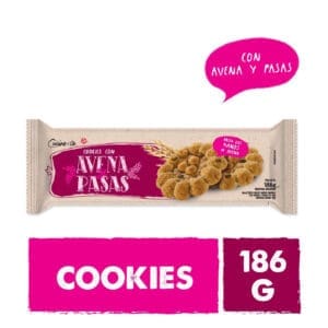 Cuisine & Co - Galletitas con Avena y Pasas 186gr - 3 Unidades
