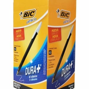 Birome Bic Opaca Negra Caja 50 Unidades
