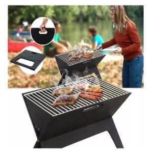 Parrilla Plegable Acero Inoxidable Facil Transporte