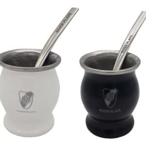 River Plate - Mate y Bombilla de Acero Inoxidable