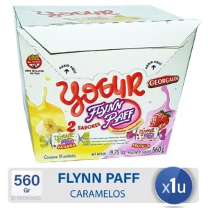 Flynn Paff - Caramelos Masticables Yogur Sin Tacc - 70 Unidades