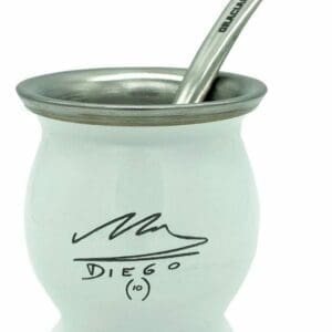 Diego Maradona - Mate y Bombilla de Acero Inoxidable Firma