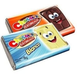 Chocolatin Georgalos Blanco de 8grs - 20 Unidades