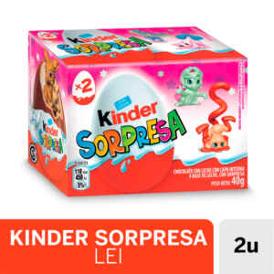Kinder - Huevo Sorpresa Rosa - 2 Unidades 40gr