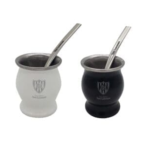 San Lorenzo - Mate y Bombilla de Acero Inoxidable con grabado