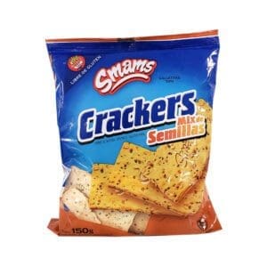 Smams - Galletitas Crackers Mix de Semillas 150gr - 3 Unidades