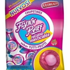 Flynn Paff - Chupetines Sabor Tutti Frutti con Relleno Masticable - 24 Unidades