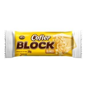 Arcor - Chocolate Cofler Block Blanco con maní 38gr - 3 Unidades