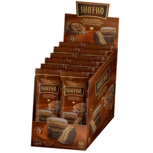 Successo - Mini Alfajor de Chocolate Negro Rellenos con Dulce de Leche 2 Unidades Por Paquete de 50gr - 12 Unidades