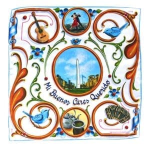 Pañuelo Tapiz Pared 70 70cm Buenos Aires