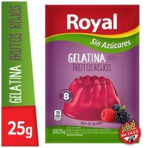 Royal - Gelatina Light Frutos Rojos 25gr - 8 Unidades