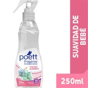 Perfume para Ropa POETT Suavidad de Bebé Botella con Gatillo 250ml