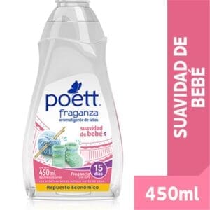 Perfume para Ropa POETT Suavidad de Bebé Botella 450ml