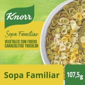 Knorr - Sopa Familiar Vegetales con Fideo Caracol 5 Porciones 107,5gr - 3 Unidades