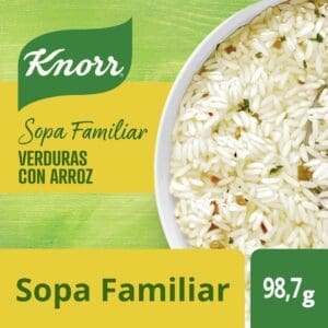 Knorr - Sopa Familiar Caserísimo Verdura con Arroz 98gr - 3 Unidades