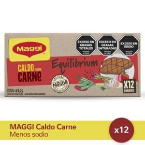 Maggi - Caldo de Carne Equilibrium 12 Unidades por - Caja 114gr