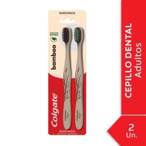 Colgate - Cepillo Dental Bamboo 2 Unidades
