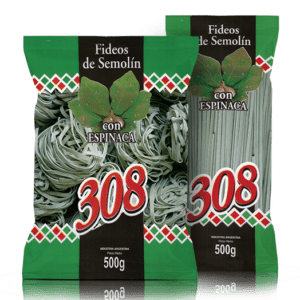 308 - Fideos Secos Tallarines Espinaca - 2 Unidades