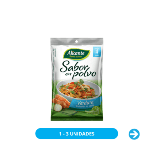 Alicante - Caldo Sazonador Verdura Reducido en Sodio Sobre 4 Unidades - 24gr
