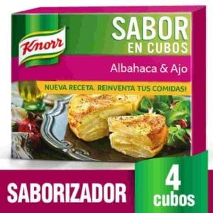 Knorr - Caldo Saborizador Albahaca y Ajo 4 cubos 38gr