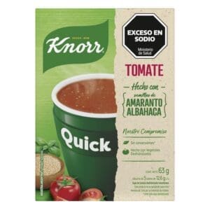Knorr - Sopa de Tomate, Semillas de Amaranto y Albahaca Nueva 63gr 5 Sobres