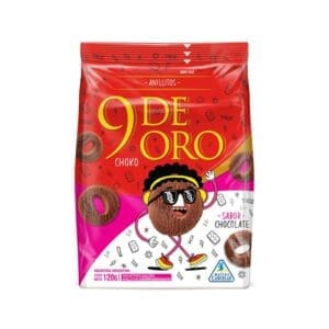 9 de Oro - Galletitas anillitos chocolate 120gr - 6 Unidades