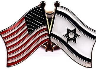 Pins Bandera Doble Estados Unidadesos con Israel de 2 Centimetros - 6 Unidades