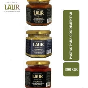 Combo 3 Pastas de Aceitunas, Tomates y POrotos Laur