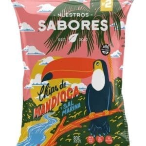 Nuestros Sabores - Chips de Mandioca y Sal Marina 80gr - 3 Unidades
