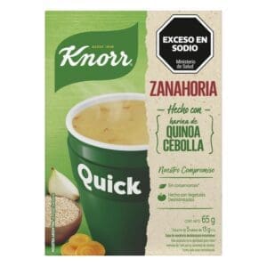 Knorr - Sopa Quick con Zanahoria, Harina de Quinoa y Cebolla 65gr