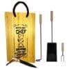 Juego Asador Kit Asado Set Parrillero 5Unidades Pala + Atizado +Cuchillo