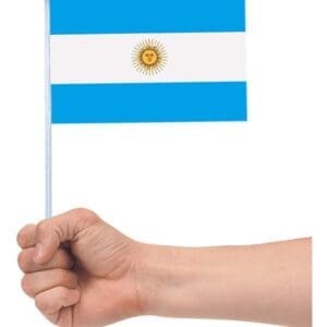 Banderas Argentinas Plasticas 50 Unidades