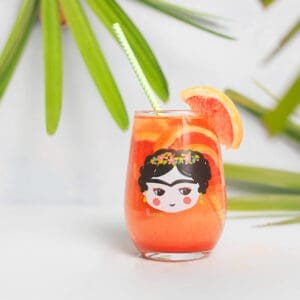 Frida Kahlo Vaso de Vidrio