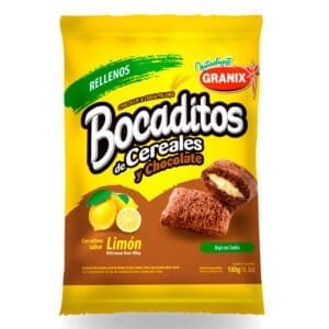 Granix - Bocadito de Cereal Chocolate Relleno de limon 180gr