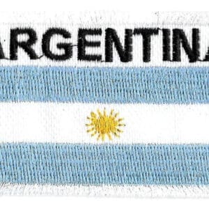 Parche Bordado Bandera Argentina grande 7cm 5cm