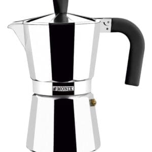 Cafetera Monix Vitro 3 Tazas manual Aluminio Italiana