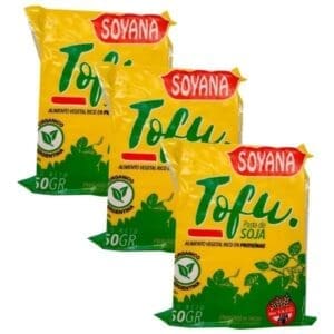 Soyana - 3 Tofu Orgánico Firme Pasta de Soja Dura Sin Tacc