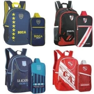 Mochila y Botinera Oficial Boca, River, Racing o Independiente