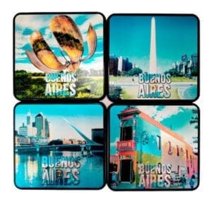 Posavasos Foil Lugares Bs As (4 Unidades)